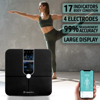 Chytrá osobní váha inSPORTline Syncale 100 - černá