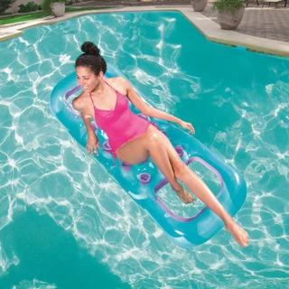 Bestway Open Pool Float Luftmatraze mit Beinöffnungen - blau