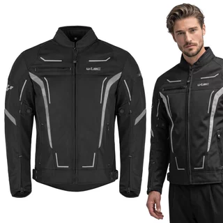 Letní pánská moto bunda W-TEC Mirelio - černo-šedá