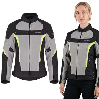 Letní dámská moto bunda W-TEC Mirelia - černo-šedo-fluo