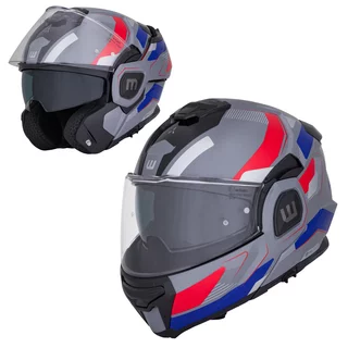 Překlopná moto přilba W-TEC Zoroz P/J - Glossy Tricolor