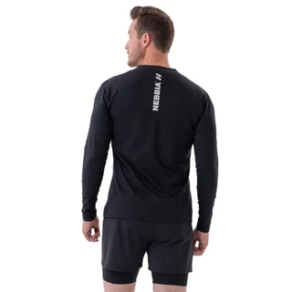 Men’s Long-Sleeve Activewear T-Shirt Nebbia “Layer Up” 329 - Black