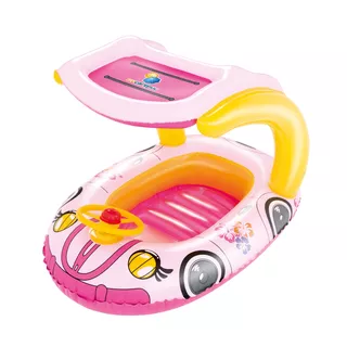 Inflatable Floating Boat Bestway Kiddie Car - Pink