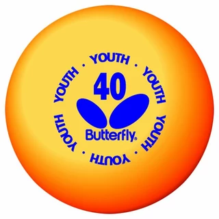 Pingpongové míčky Butterfly YOUTH 6 ks - bílá - oranžová