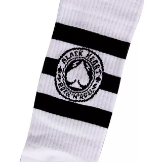 Podkolanówki BLACK HEART Ace of Spades Kneesocks - Biały