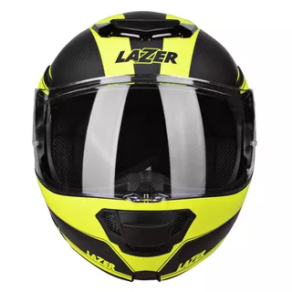 Moto přilba Lazer Monaco Evo 2.0 - Black Carbon-Yellow-Matt