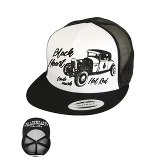 Snapback Hat BLACK HEART Coupe 32 Trucker - White - White