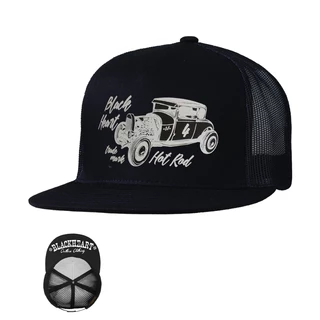 Snapback Hat BLACK HEART Coupe 32 Trucker - White - Black
