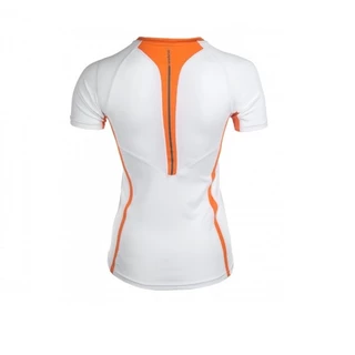 Dámské kompresní běžecké tričko Newline Vent Stretch Tee - bílo-oranžová, M