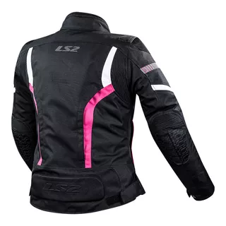 Dámská moto bunda LS2 Gate Black Pink - černá/růžová