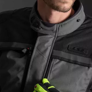 Pánska moto bunda LS2 Lance Grey Black Yellow - šedá/čierna/žltá