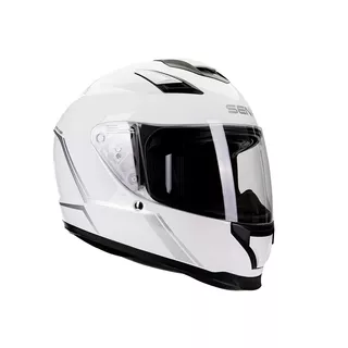 Moto přilba SENA Stryker s integrovaným Mesh headsetem Shine White - lesklá bílá