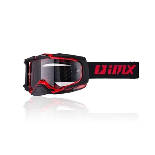 Motocross Goggles iMX Dust Graphic - Red-Black Matt