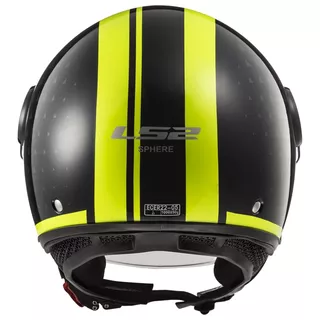 Motorcycle Helmet LS2 OF558 Sphere Lux - Crush Black H-V Yellow