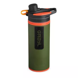 Water Purifier Bottle Grayl Geopress - Camo Black - Oasis Green