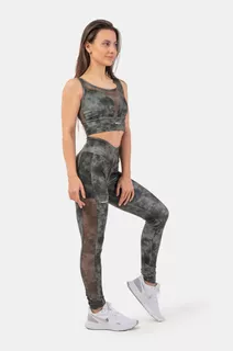 Nebbia ECO terepszínű zöld hálós leggings "Breathe"