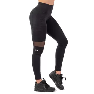 Nebbia leggings Sporty magas derékkal és oldalzsebbel - fekete