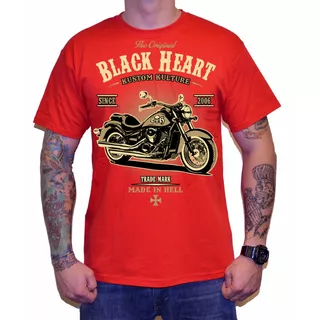 Póló BLACK HEART Harley Red - piros