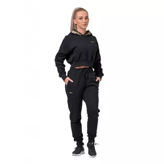 Women’s Hoodie Nebbia Golden Crop 824 - Black