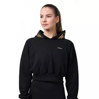 Women’s Hoodie Nebbia Golden Crop 824 - Black - Black