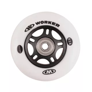 In-line kolieska WORKER 64mm a ložiská ABEC-5 chrome - Set 4 ks