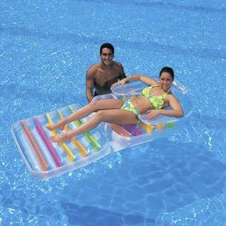 2-in-1 Inflatable Floating Mat/Chair Bestway High Fashion - Transparent