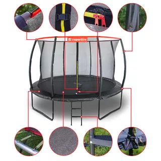 Trampolínový set inSPORTline Flea 366 cm - rozbaleno