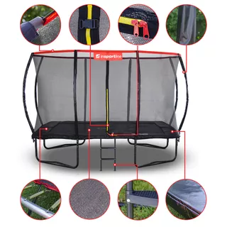 Rectangular Trampoline Set inSPORTline QuadJump 183*274 cm