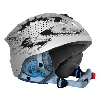 WORKER Snow HI-FI Helmet - Black - Silver and Graphics