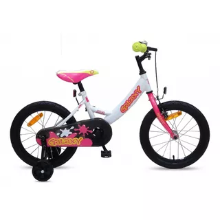 Dětské kolo Galaxy Mira 16" - model 2018 (dívčí design) - 2.jakost - bílo-růžová