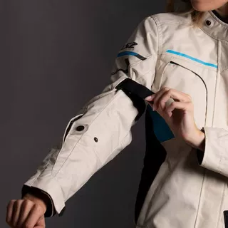 Women’s Motorcycle Jacket LS2 Endurance Sand Black Blue - Sand/Black/Blue