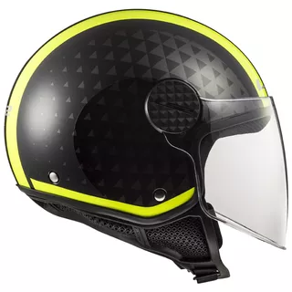 Motoros bukósisak LS2 OF558 Sphere Lux CRUSH BLACK HI VIS YELLOW - Crush Fekete H-V Sárga, XS (53-54)