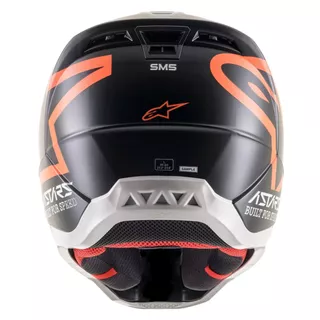 Moto prilba Alpinestars S-M5 Compass matná čierna/oranžová fluo