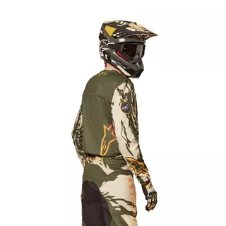 Motocross Jersey Alpinestars Racer Tactical Green/Sand Camo/Tangerine 2022