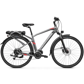 Trekingový elektrobicykel Kross Trans Hybrid 3.0 28" - model 2020 - XL (23") - grafitová/červená