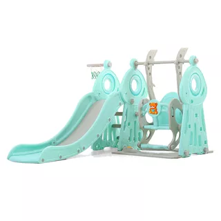 Children’s Slide w/ Swing & Basketball Hoop 4-in-1 inSPORTline Swingslide - Green