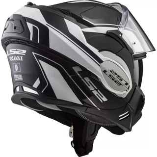 Flip-Up Motorcycle Helmet LS2 FF399 Valiant Lumen / H-V Yellow - Prox Matt Black Titanium