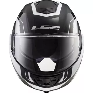 Flip-Up Motorcycle Helmet LS2 FF399 Valiant Lumen / H-V Yellow - Line Matt Black H-V Yellow