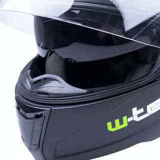 Flip-Up Motorcycle Helmet W-TEC NK-839 - Matt Black