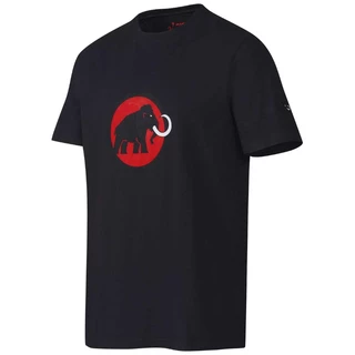 Férfi sport póló MAMMUT - rövid ujjú - fekete piros logóval - fekete piros logóval