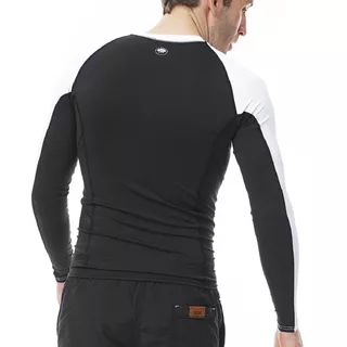 Jobe Rashguard Herren Shirt für Wassersportarten mit langen Ärmeln - schwarz-weiß