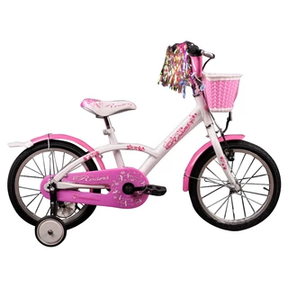 Gyermek kerékpár Turbo Roses 16" - rózsaszín - fehér