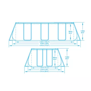 Obdélníkový bazén Bestway Power Steel 404 x 201 x 100 cm s filtrací