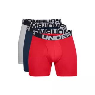 Men’s Boxer Jocks Under Armour Charged Cotton 6in – 3-Pack - Red