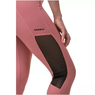 Women’s High-Waisted Leggings Nebbia Mesh 573 - Old Rose