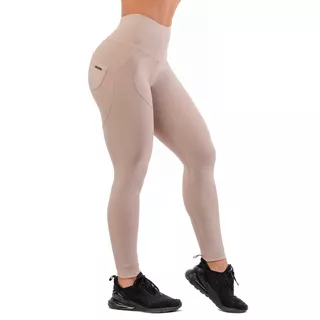 Női leggings magas derékkal Nebbia Lifting Effect Bubble Butt 587 - Krémszínű