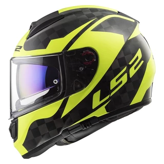 Motorcycle Helmet LS2 FF397 Vector C Shine - Carbon Hi Vis Yellow