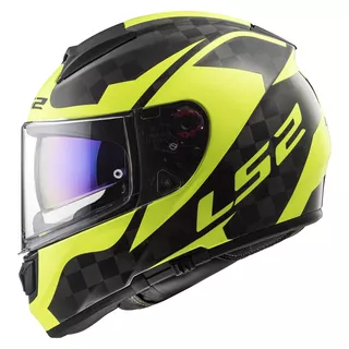 Moto přilba LS2 FF397 Vector C Shine - Carbon Hi Vis Yellow