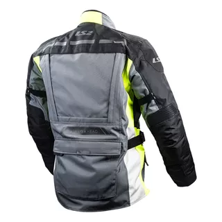 Pánská moto bunda LS2 Lance Grey Black Yellow - šedá/černá/žlutá