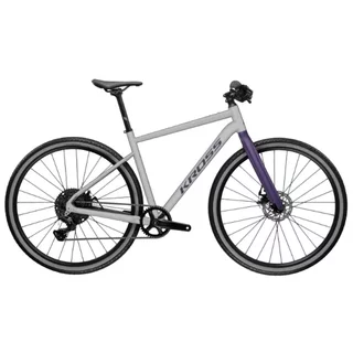 Gravel kolo Kross Esker 1.0 FL 28" - model 2026 - šedá/fialová/lesk